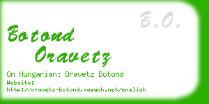 botond oravetz business card